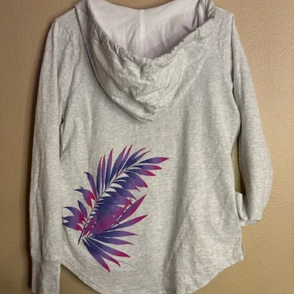 Crazy Shirts Womens Hawaii Long Sleeve Lightweight Pullover Grey Size Large EUC - Picture 2 of 6